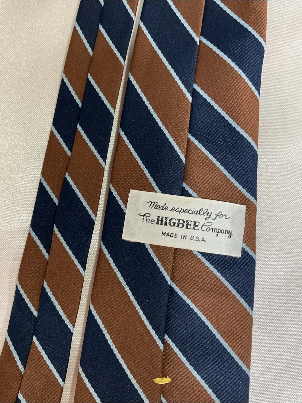 Striped Brown and Navy Men's Tie